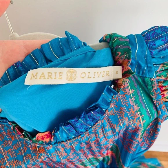 Like New Marie Oliver Alice Dress in Peacock Print - Picture 7 of 9